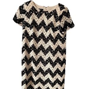 Lace, chevron, Talbots dress - worn once!